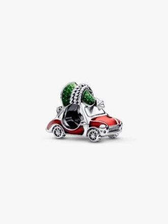 Festlicher Auto- und Weihnachtsbaum-Charm – Sterlingsilber