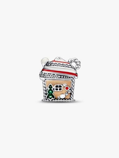Festlicher Lebkuchenhaus-Charm – Sterlingsilber Festlicher Lebkuchenhaus-Charm – Sterlingsilber