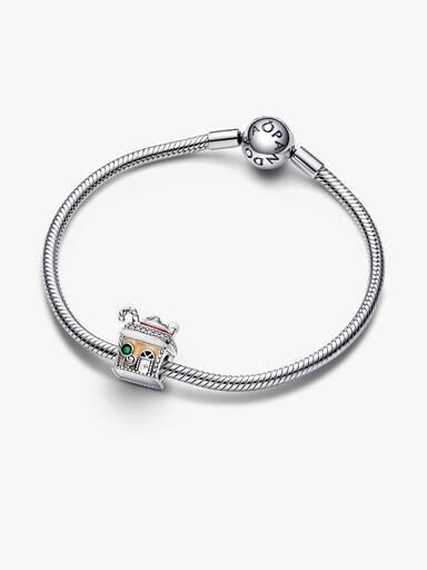Festlicher Lebkuchenhaus-Charm – Sterlingsilber Festlicher Lebkuchenhaus-Charm – Sterlingsilber