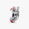 Festlicher Maus- und Strumpf-Charm – Sterlingsilber Festlicher Maus- und Strumpf-Charm – Sterlingsilber