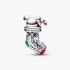 Festlicher Maus- und Strumpf-Charm – Sterlingsilber Festlicher Maus- und Strumpf-Charm – Sterlingsilber