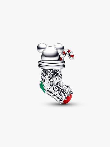 Festlicher Maus- und Strumpf-Charm – Sterlingsilber Festlicher Maus- und Strumpf-Charm – Sterlingsilber