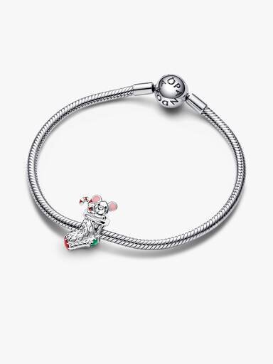 Festlicher Maus- und Strumpf-Charm – Sterlingsilber Festlicher Maus- und Strumpf-Charm – Sterlingsilber