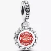 Feuerwehrmann-Dangle Charm aus Sterlingsilber Feuerwehrmann-Dangle Charm aus Sterlingsilber