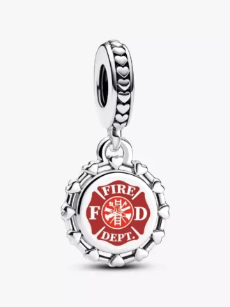 Feuerwehrmann-Dangle Charm aus Sterlingsilber