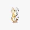 Öffnbare & teilbare Handschellen-Dangle Charm – Sterlingsilber, 14-karätig vergoldet