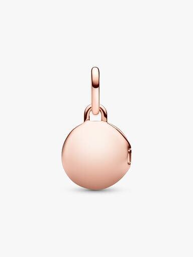 Öffnbarer & gravierbarer Locket-Dangle Charm – 14 Karat Roségold-Beschichtung Öffnbarer & gravierbarer Locket-Dangle Charm – 14 Karat Roségold-Beschichtung