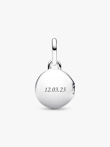 Öffnbarer & gravierbarer Locket-Dangle Charm – Sterlingsilber Öffnbarer & gravierbarer Locket-Dangle Charm – Sterlingsilber