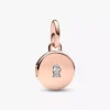 Öffnbarer & gravierbarer Love-Locket-Dangle Charm, 14 Karat Roségold-Beschichtung