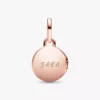 Öffnbarer & gravierbarer Love-Locket-Dangle Charm, 14 Karat Roségold-Beschichtung