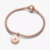 Öffnbarer & gravierbarer Love-Locket-Dangle Charm, 14 Karat Roségold-Beschichtung