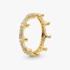 FINAL SALE – Clear Sparkling Crown Ring – 14-karätige Vergoldung FINAL SALE – Clear Sparkling Crown Ring – 14-karätige Vergoldung
