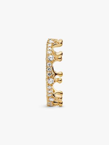 FINAL SALE – Clear Sparkling Crown Ring – 14-karätige Vergoldung FINAL SALE – Clear Sparkling Crown Ring – 14-karätige Vergoldung
