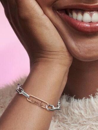 FINAL SALE – Pandora ME Styling Crush Word Link – 14 Karat Roségold-Beschichtung