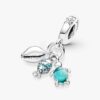 Fisch, Meeresschildkröte & Muschel – Dangle Charm – Sterlingsilber Fisch, Meeresschildkröte & Muschel – Dangle Charm – Sterlingsilber
