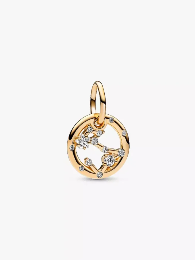 Fische-Sternzeichen-Dangle Charm, 14-karätige Vergoldung Fische-Sternzeichen-Dangle Charm, 14-karätige Vergoldung