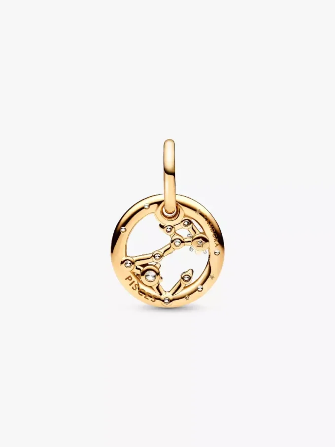 Fische-Sternzeichen-Dangle Charm, 14-karätige Vergoldung Fische-Sternzeichen-Dangle Charm, 14-karätige Vergoldung