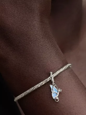Flügel-Dangle Charm aus Sterlingsilber