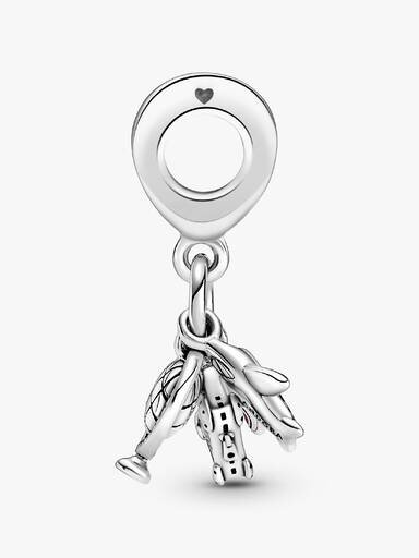 Flugzeug-, Globus- und Koffer-Dangle Charm – Sterlingsilber Flugzeug-, Globus- und Koffer-Dangle Charm – Sterlingsilber