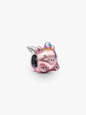 Flying Unicorn Pig Charm – Sterlingsilber