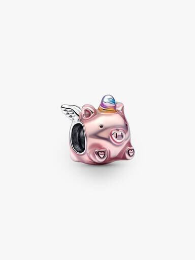 Flying Unicorn Pig Charm – Sterlingsilber Flying Unicorn Pig Charm – Sterlingsilber