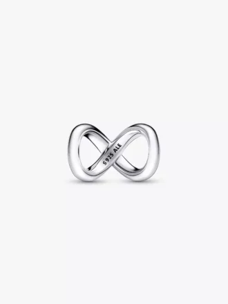 „Forever & Always“ Infinity-Charm aus Sterlingsilber „Forever & Always“ Infinity-Charm aus Sterlingsilber