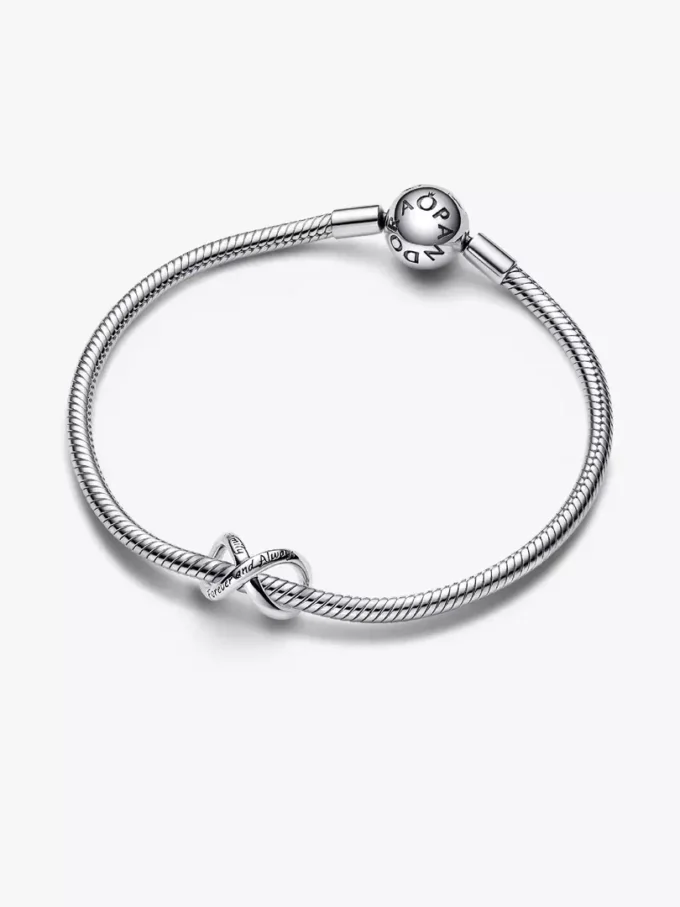 „Forever & Always“ Infinity-Charm aus Sterlingsilber