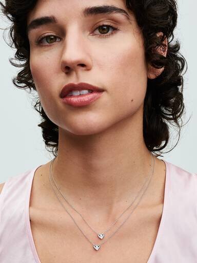 Forever & Always teilbare Herz-Collier-Halsketten – Sterlingsilber Forever & Always teilbare Herz-Collier-Halsketten – Sterlingsilber