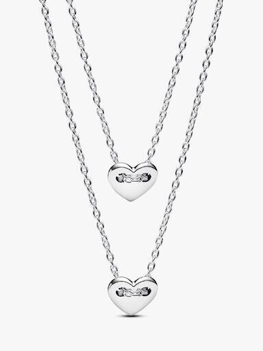 Forever & Always teilbare Herz-Collier-Halsketten – Sterlingsilber Forever & Always teilbare Herz-Collier-Halsketten – Sterlingsilber