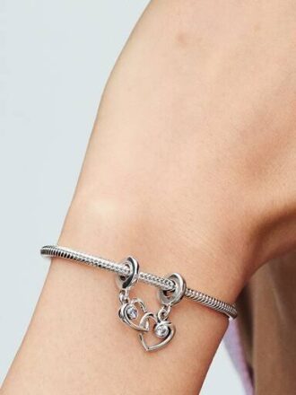 Forever & Always teilbarer Dangle Charm – Sterlingsilber