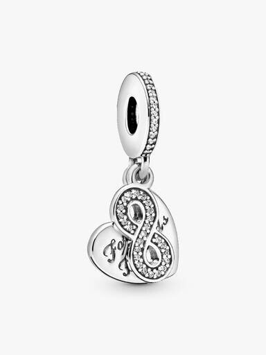 Forever Friends Herz-Dangle Charm – Sterlingsilber Forever Friends Herz-Dangle Charm – Sterlingsilber