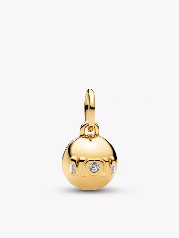 „Love you mom“-Charm-Halskette, 2er-Set