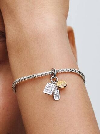 Freundschafts-Dangle Charm – Sterlingsilber, 14-karätige Vergoldung
