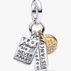 Freundschafts-Dangle Charm – Sterlingsilber, 14-karätige Vergoldung