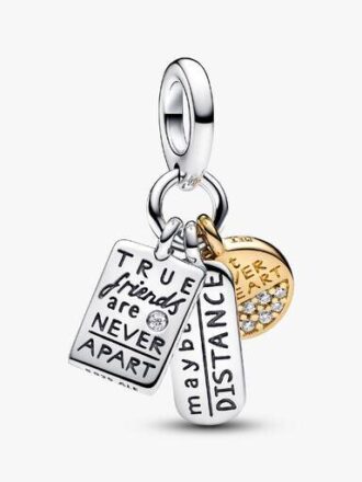 Freundschafts-Dangle Charm – Sterlingsilber, 14-karätige Vergoldung