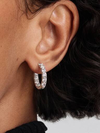Funkelnde Eternity-Ohrringe – Sterlingsilber Funkelnde Eternity-Ohrringe – Sterlingsilber
