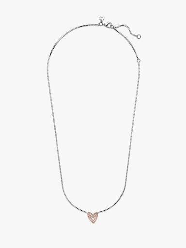 Funkelnde Freehand-Herz-Halskette – Sterlingsilber, 14 Karat Roségold-Beschichtung Funkelnde Freehand-Herz-Halskette – Sterlingsilber, 14 Karat Roségold-Beschichtung