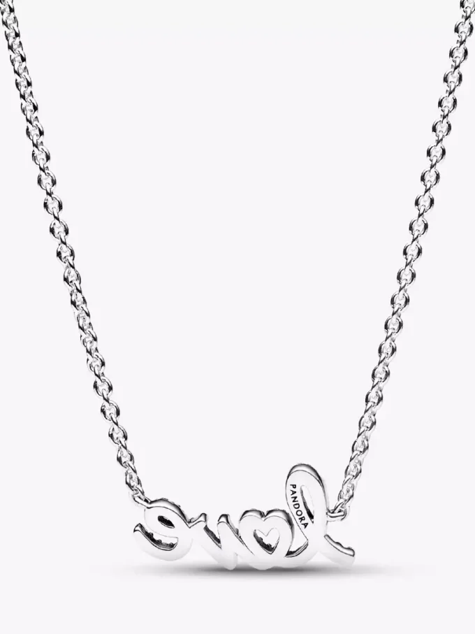 Funkelnde Halskette „Handwritten Love“ aus Sterlingsilber