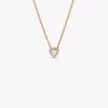 Funkelnde Herz-Collier-Halskette, 14 Karat Roségold-Beschichtung Funkelnde Herz-Collier-Halskette, 14 Karat Roségold-Beschichtung