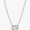 Funkelnde Infinity-Herz-Halskette aus Sterlingsilber