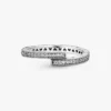 Funkelnder, überlappender Ring aus Sterlingsilber Funkelnder, überlappender Ring aus Sterlingsilber