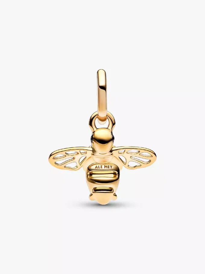 Funkelnder Bienen-Dangle Charm, 14-karätig vergoldet Funkelnder Bienen-Dangle Charm, 14-karätig vergoldet
