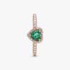 Funkelnder blauer Ring mit erhabenem Herz – 14 Karat Roségold-Beschichtung Funkelnder blauer Ring mit erhabenem Herz – 14 Karat Roségold-Beschichtung