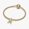 Funkelnder blauer Seestern-Dangle Charm – 14-karätige Vergoldung