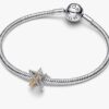 Funkelnder Crossover-Stern-Charm – Sterlingsilber, 14-karätige Vergoldung Funkelnder Crossover-Stern-Charm – Sterlingsilber, 14-karätige Vergoldung