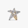 Funkelnder Crossover-Stern-Charm – Sterlingsilber, 14-karätige Vergoldung Funkelnder Crossover-Stern-Charm – Sterlingsilber, 14-karätige Vergoldung