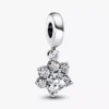 Funkelnder Dangle Charm mit Tierpfotenabdruck aus Sterlingsilber Funkelnder Dangle Charm mit Tierpfotenabdruck aus Sterlingsilber