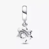 Funkelnder Dangle Charm mit Tierpfotenabdruck aus Sterlingsilber Funkelnder Dangle Charm mit Tierpfotenabdruck aus Sterlingsilber