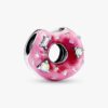 Funkelnder Donut-Charm mit Streuseln – Sterlingsilber Funkelnder Donut-Charm mit Streuseln – Sterlingsilber