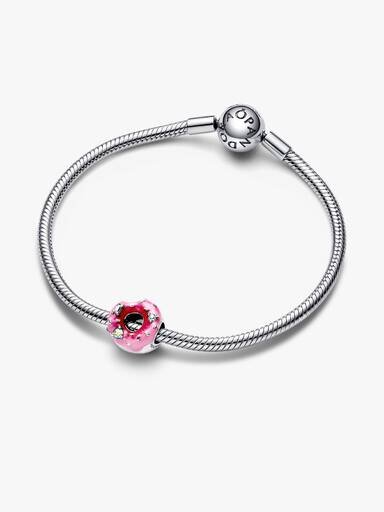Funkelnder Donut-Charm mit Streuseln – Sterlingsilber Funkelnder Donut-Charm mit Streuseln – Sterlingsilber